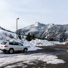 Snoqualmie Summit Gas Station in Winter by Tom Cochran
