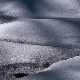 Snow and Ice on the Jemez River New Mexico by Mary Lee Dereske