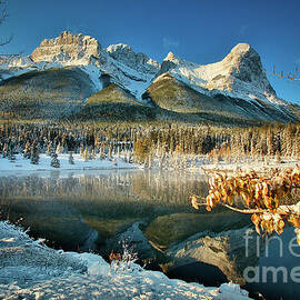 Snow-Capped Mountain Reflection by Thomas Nay