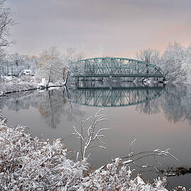 Snowy Housatonic at Sunset by Dave King