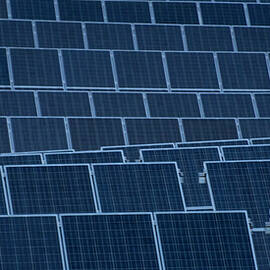 Solar panel in a field 2 by Flees Photos