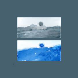 Solitude and Restful Energy on Slate Gray by Elizabeth Reich