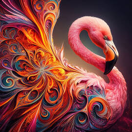 Spiral Spectrum Flamingo by Bill and Linda Tiepelman