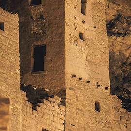Square Tower of Cliff Palace, Mesa Verde, Colorado - Vertical by Abbie Matthews