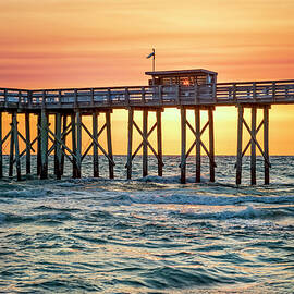St. Andrew State Park Pier at Sunset by Kelley King