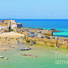 St Ives beach and harbour, Cornwall, England by Neale And Judith Clark