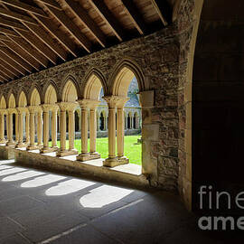 St Marys abbey cloisters, Isle of Iona, Inner Hebrides, Scotland by Neale And Judith Clark