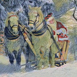 St Nick And His Sledge  by Antonios Valamontes