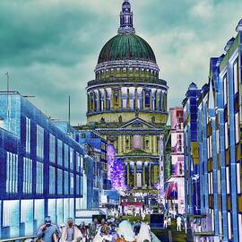 St. Paul's Cathedral from Millennium Bridge by Bruce Block