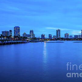 St. Petersburg Florida Skyline at Night Photo by Paul Velgos