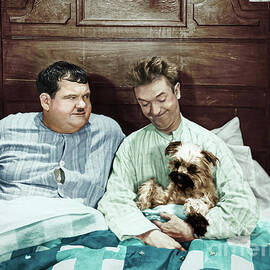 Stan and Ollie with their Puppy  by Franchi Torres