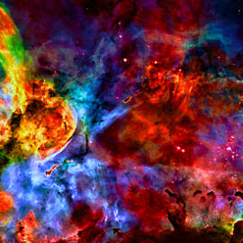 Star birth in the extreme - Vibrant Cosmic Nebula by Stefano Senise