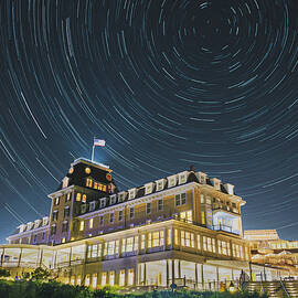 Star Trails Over The Ocean House by Dave King