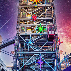 Starry Night over Slotzilla Tower, Las Vegas by Tatiana Travelways