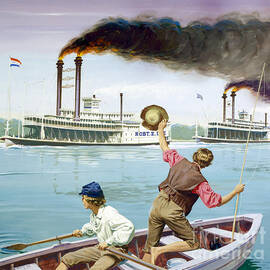 Steamboat Race by Ed Vebell
