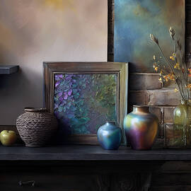 Still Life - Shelf With Things by Eris And AI