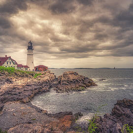 Stormy Afternoon  at Portland Head Light by Penny Polakoff