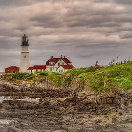 Stormy Skies at Portland Head Light by Penny Polakoff