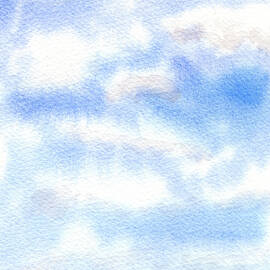 Stratocumulus Cloudy Day on Spring Sky Blue by Elizabeth Reich