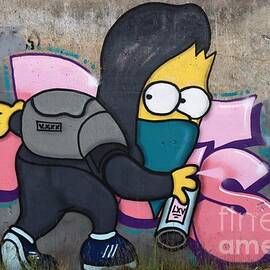 Street Art #34 - Bart Simpson by Antonios Valamontes