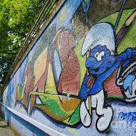 Street Art #44 - Smurf by Antonios Valamontes