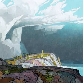 Summer Storm, Byng Inlet, Ontario, Canada by A. J. Casson by Alfred Joseph A J Casson