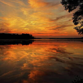 Summer Sunset Portrait Over Dickey's Island by Dale Kauzlaric