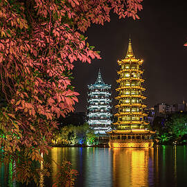 Sun And Moon Pagodas by Elvira Peretsman