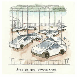 Sunday in the Amusement Park with Elon by Barry Blitt