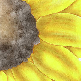 Sunflower Summertime Exclusive Botanical Watercolor Art by Snow Iris Studio