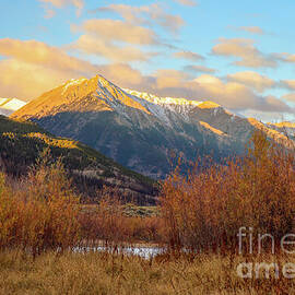 Sunlit Mountain Landscape by Shirley Dutchkowski
