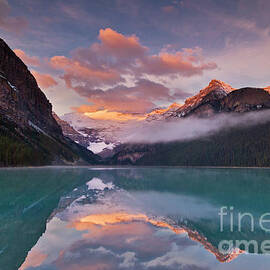 Sunrise at Lake Louise, Canadian Rockies, Alberta, Canada by Neale And Judith Clark