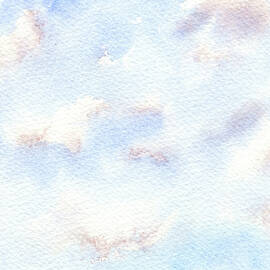 Sunrise Cumulus Clouds on a Sky of Blue by Elizabeth Reich