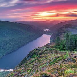 Sunrise Over The Upper and Lower Lake, Glendalough, Co Wicklow by Adrian Hendroff