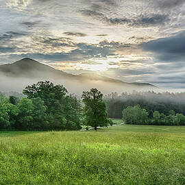 Sunrise with Pasture Road and Mtn by Jimmy Pappas