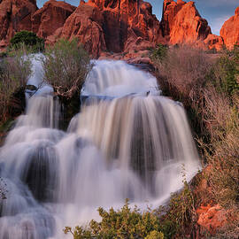 Sunset at Faux Falls by Dan Norris