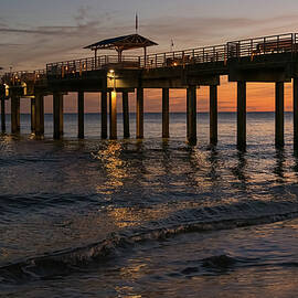 Sunset at Orange  Beach by Jean Noren