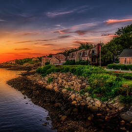 Sunset at Perkins Cove by Penny Polakoff