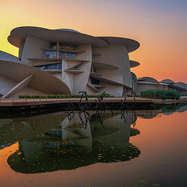 Sunset at the National Museum of Qatar by Miroslav Liska