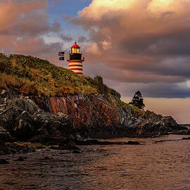 Sunset at West Quoddy Lighthouse by Richard DeYoung