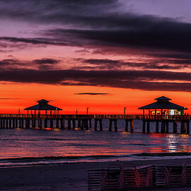 Sunset Beach Pier Fort Myers by DEE POTTER