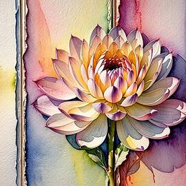 Sunset Blooming Flower by Eris And AI