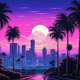 Sunset in LA, 02 by AM FineArtPrints