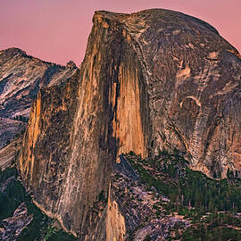 Sunset on Half Dome from Glacier Point - Yosemite, California by Abbie Matthews