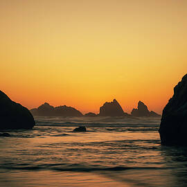 Sunset Over Bandon Sea Stacks by Dan Sproul