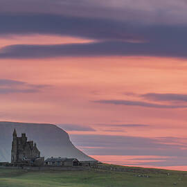 Sunset Over Classiebawn Castle and Benbulben, Co Sligo - Version 2 by Adrian Hendroff