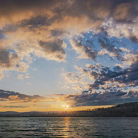Sunset Over Lake Waramaug by Dave King