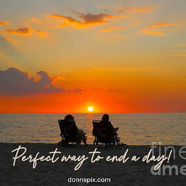 Sunset Relaxation on the Beach by Donn Ingemie