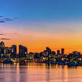 Sunset Seattle Skyline  by Tommy Farnsworth