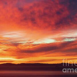 Mesmerizing sunset sky over Catalina Island by Abigail Diane Photography